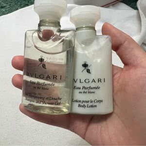 Bvlgari Eau ParfumΓ©e Au the Blanc white tea shampoo & Shower Gel +lotion 1.3oz